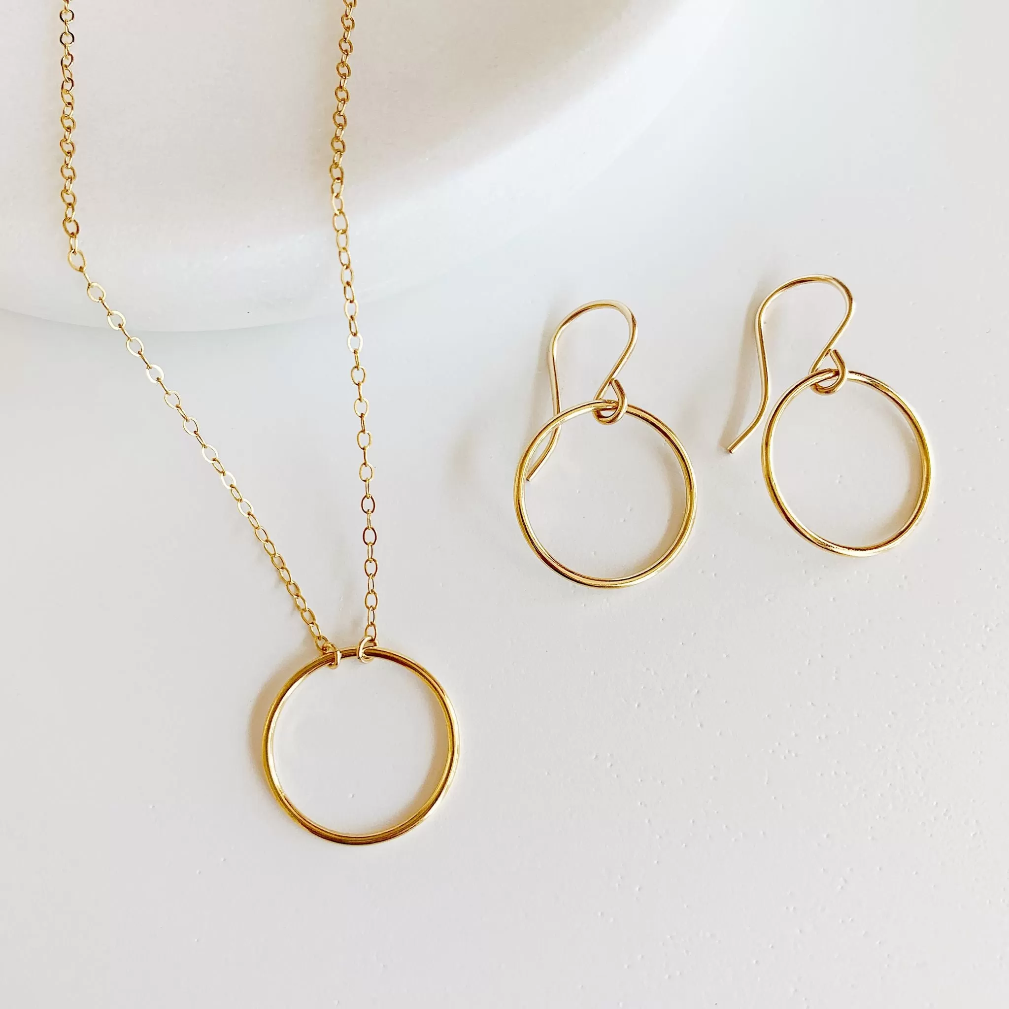 Crescent Circle Necklace