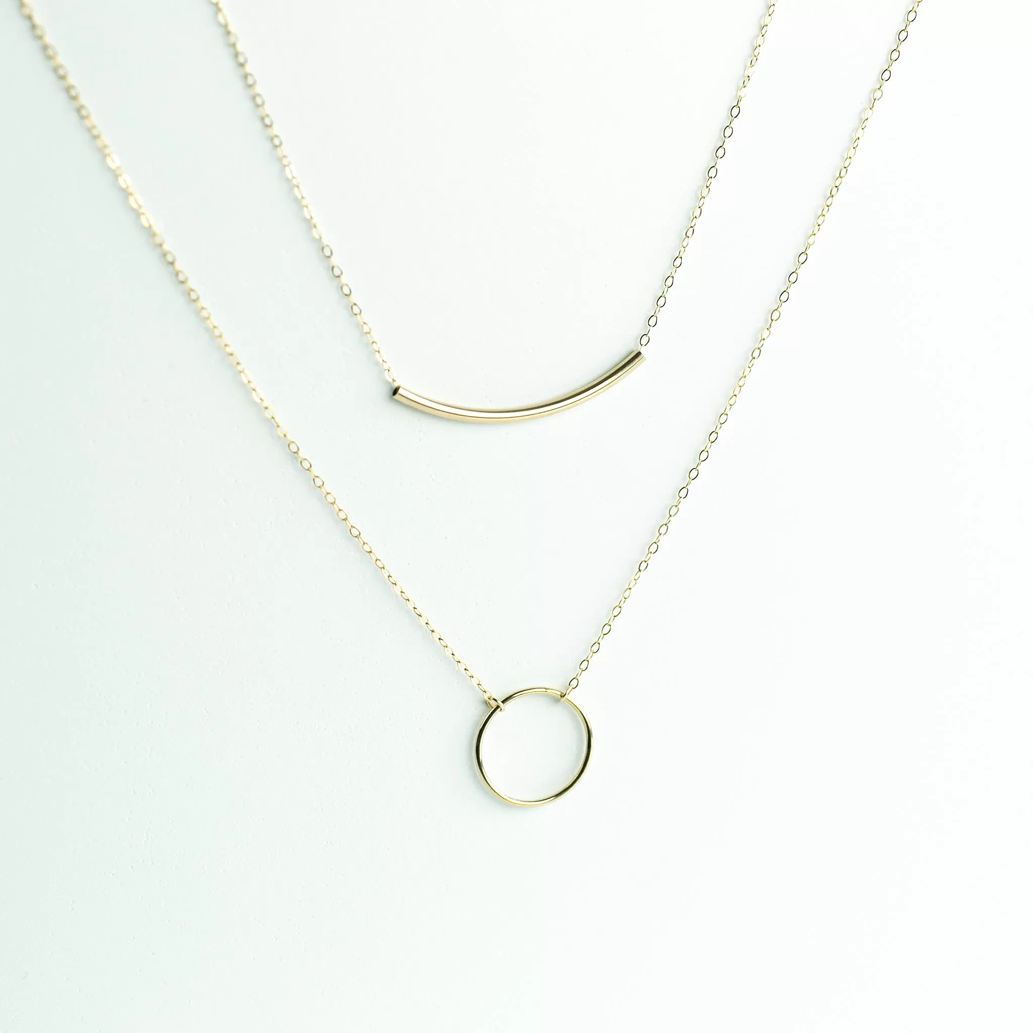 Crescent Circle Necklace