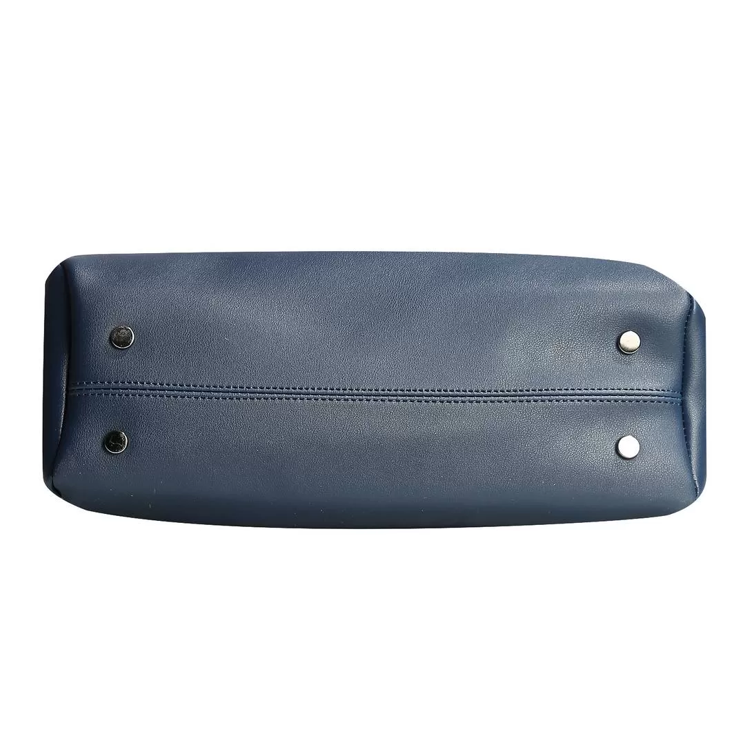 Dark Blue Zipper Shoulder Bag For Women