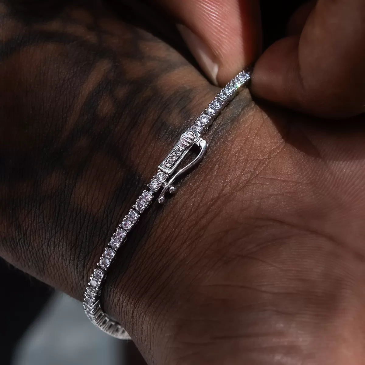 Diamond Tennis Bracelet in White Gold- 2mm