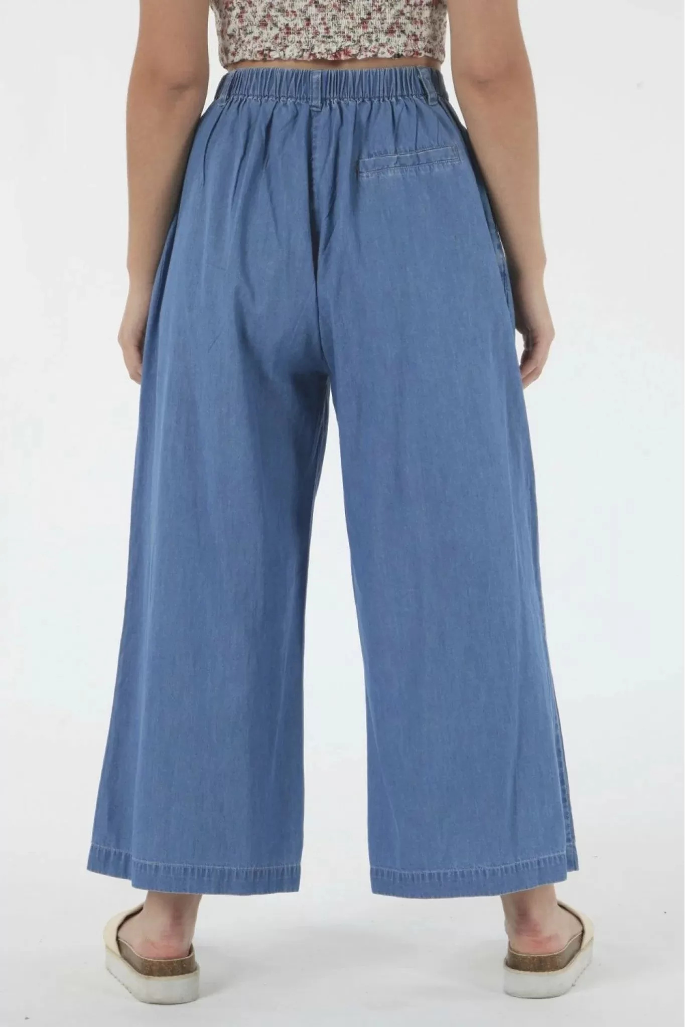 Double Second Blue Chambray Pants