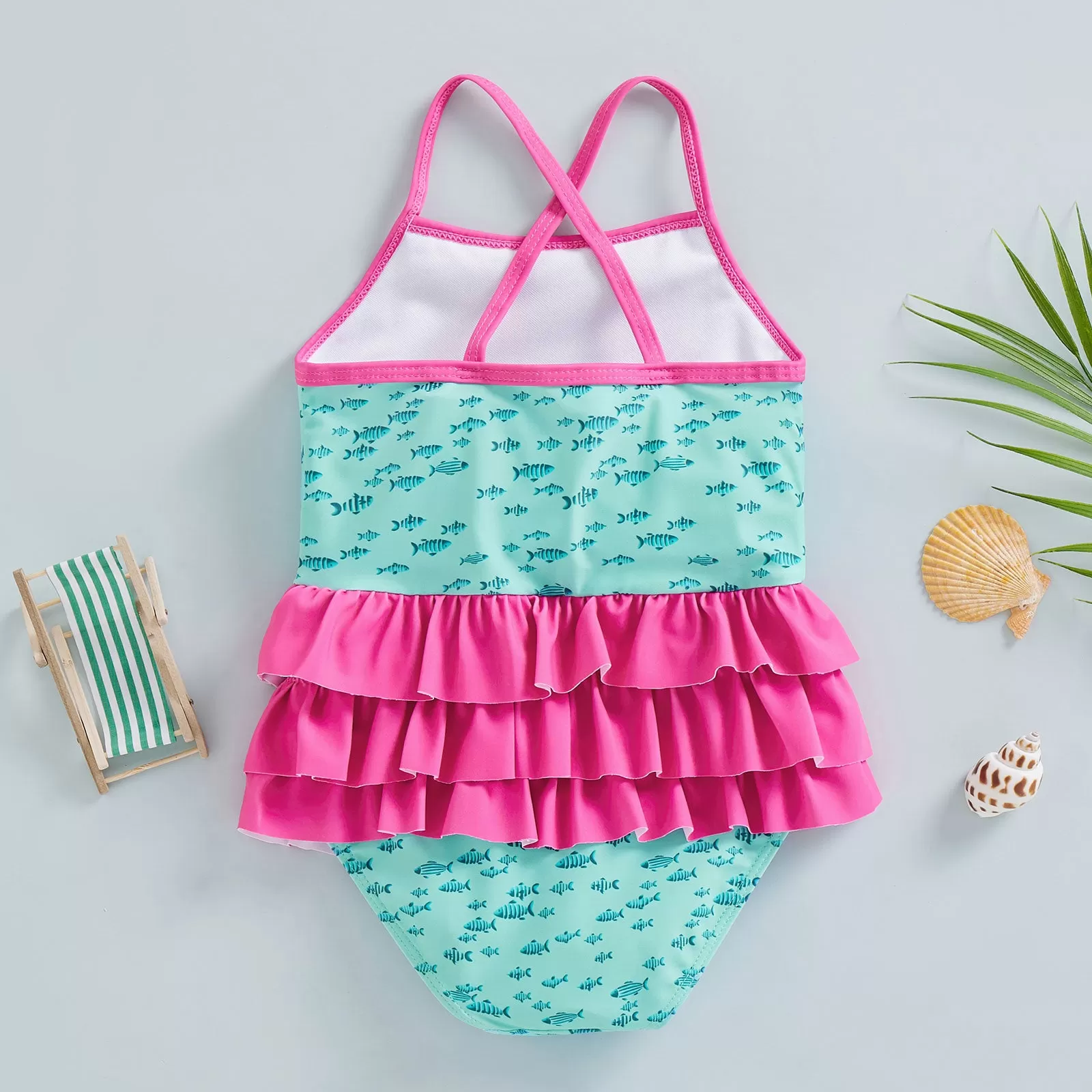 DREAMY FLAMINGO Ruffle Swimsuit