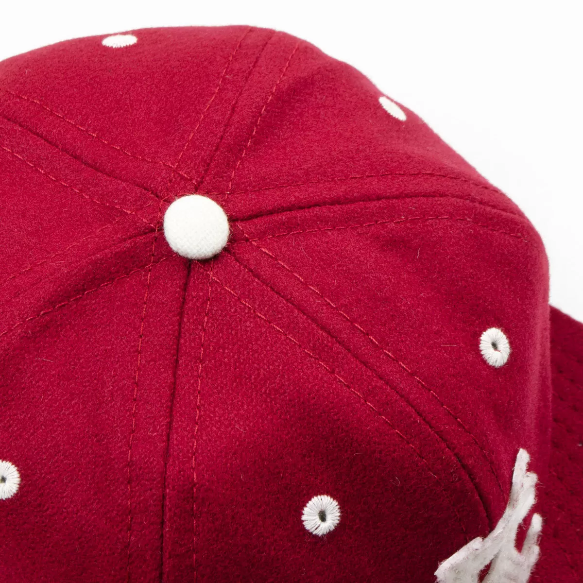 Ebbets - Kansas City Monarchs Cap (Adjustable Wool Flannel) - Burgundy