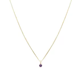 Element Necklace | 14k Gold & Amethyst