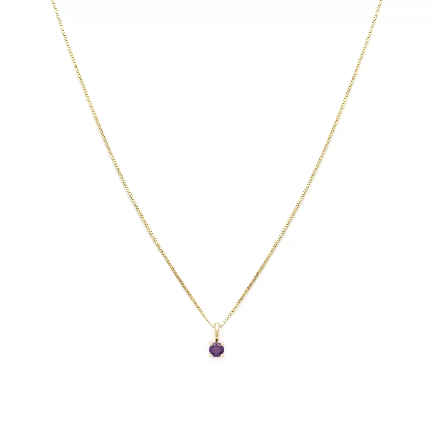 Element Necklace | 14k Gold & Amethyst