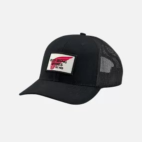 Embroidered Logo Ball Cap - Black