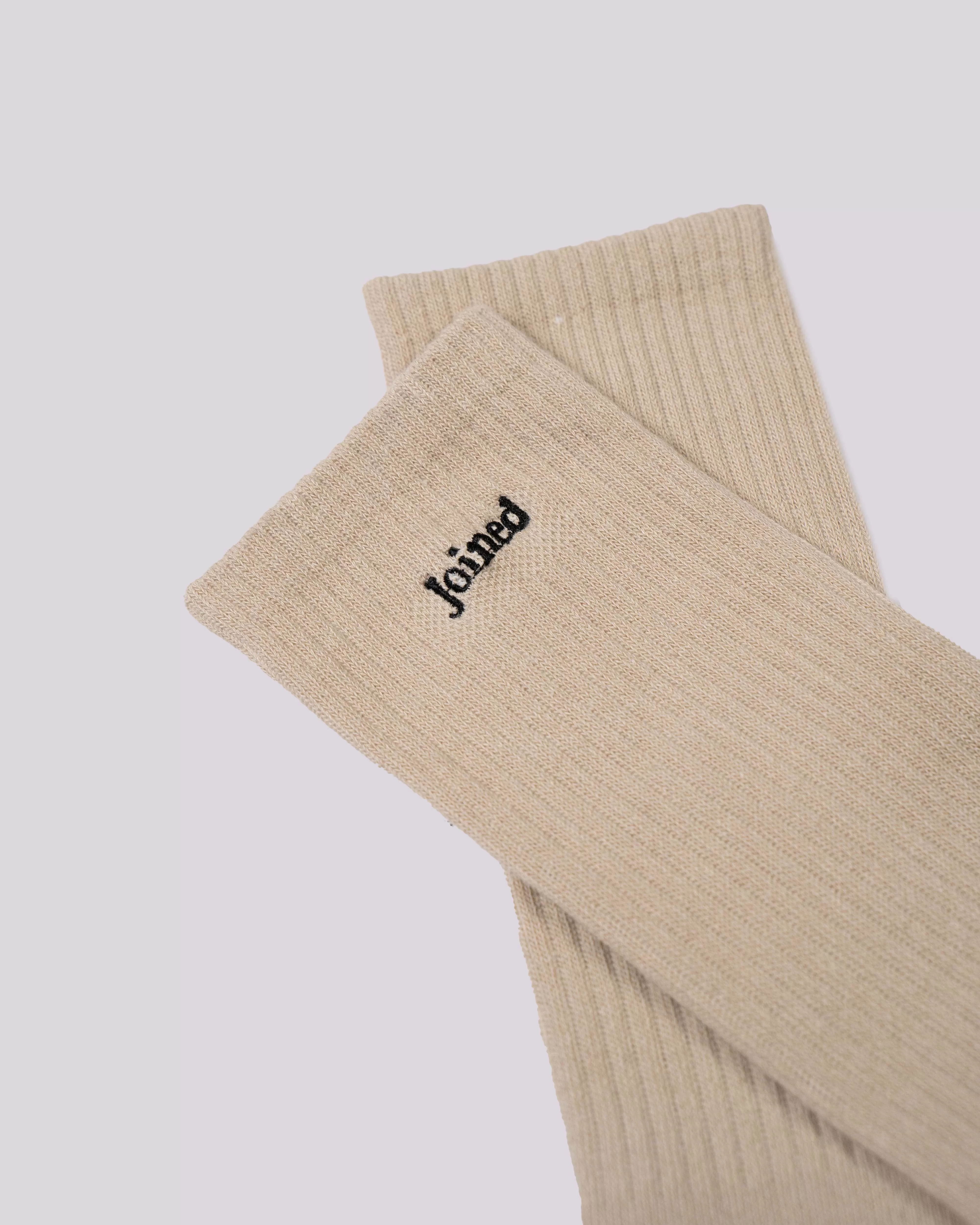 Embroidery Font Crew Socks