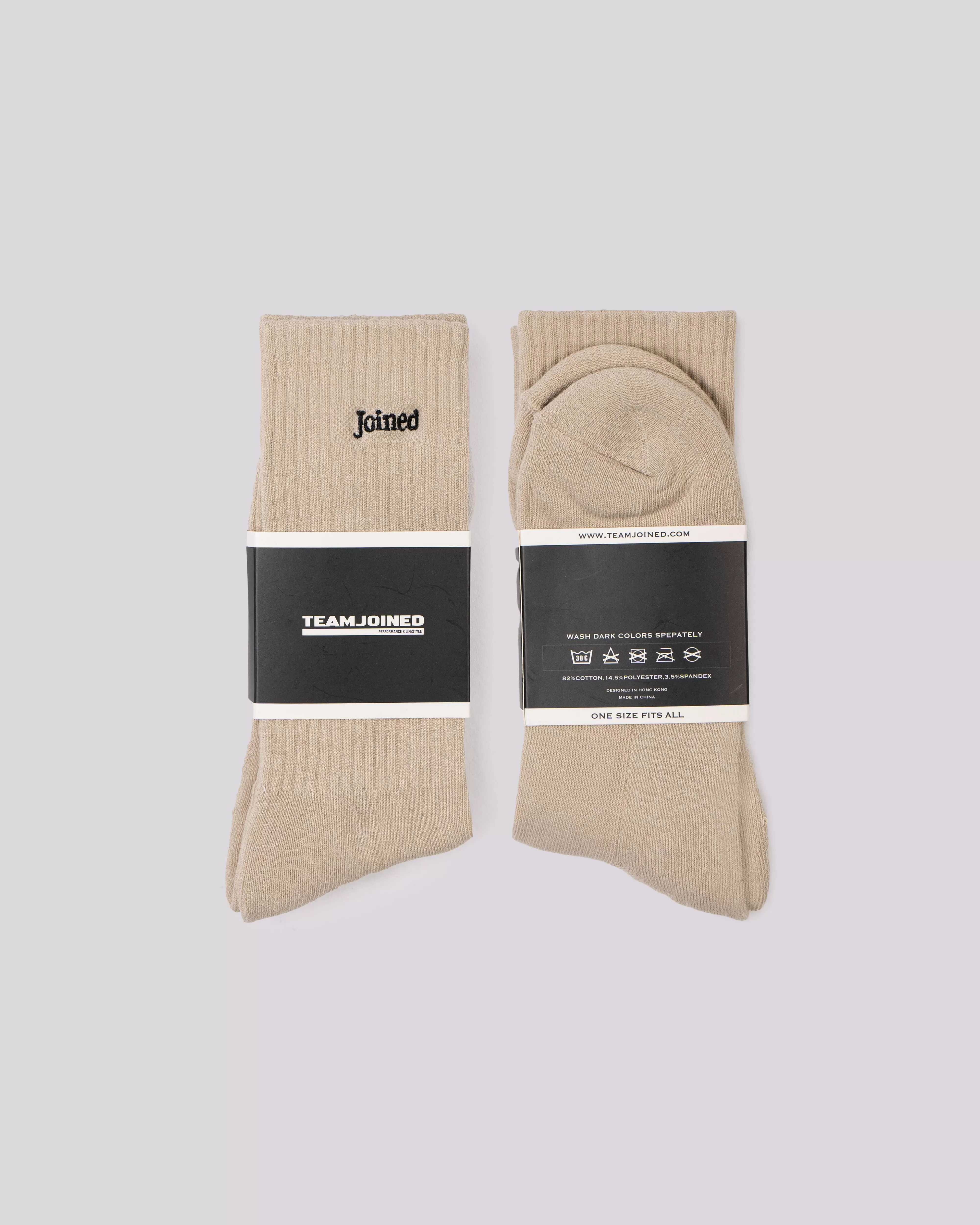 Embroidery Font Crew Socks