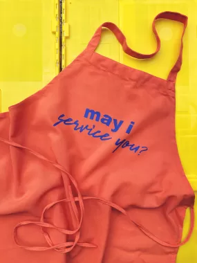 Empire Records May I Service You Apron - Orange