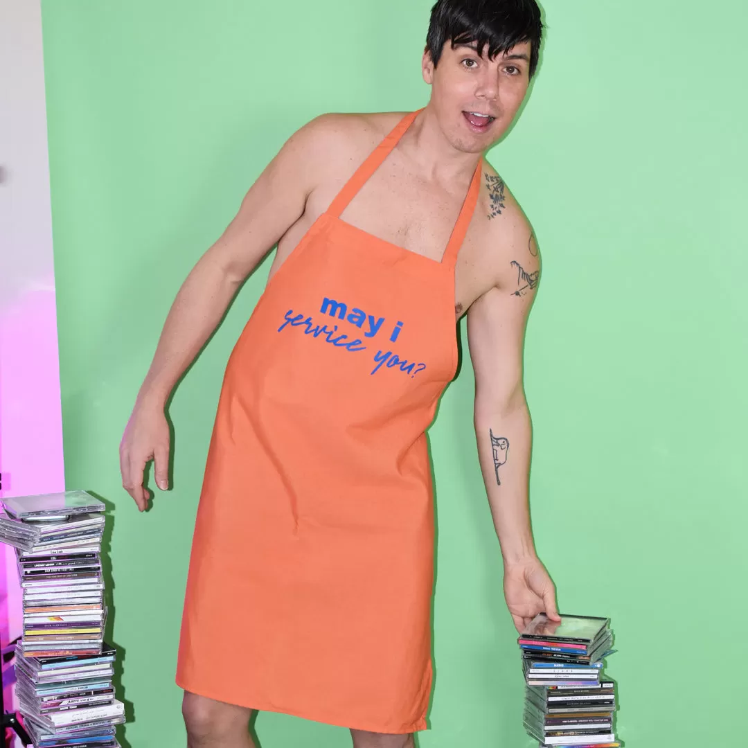 Empire Records May I Service You Apron - Orange