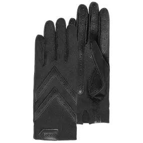 Gants Femme tissu extensible recyclé Noir