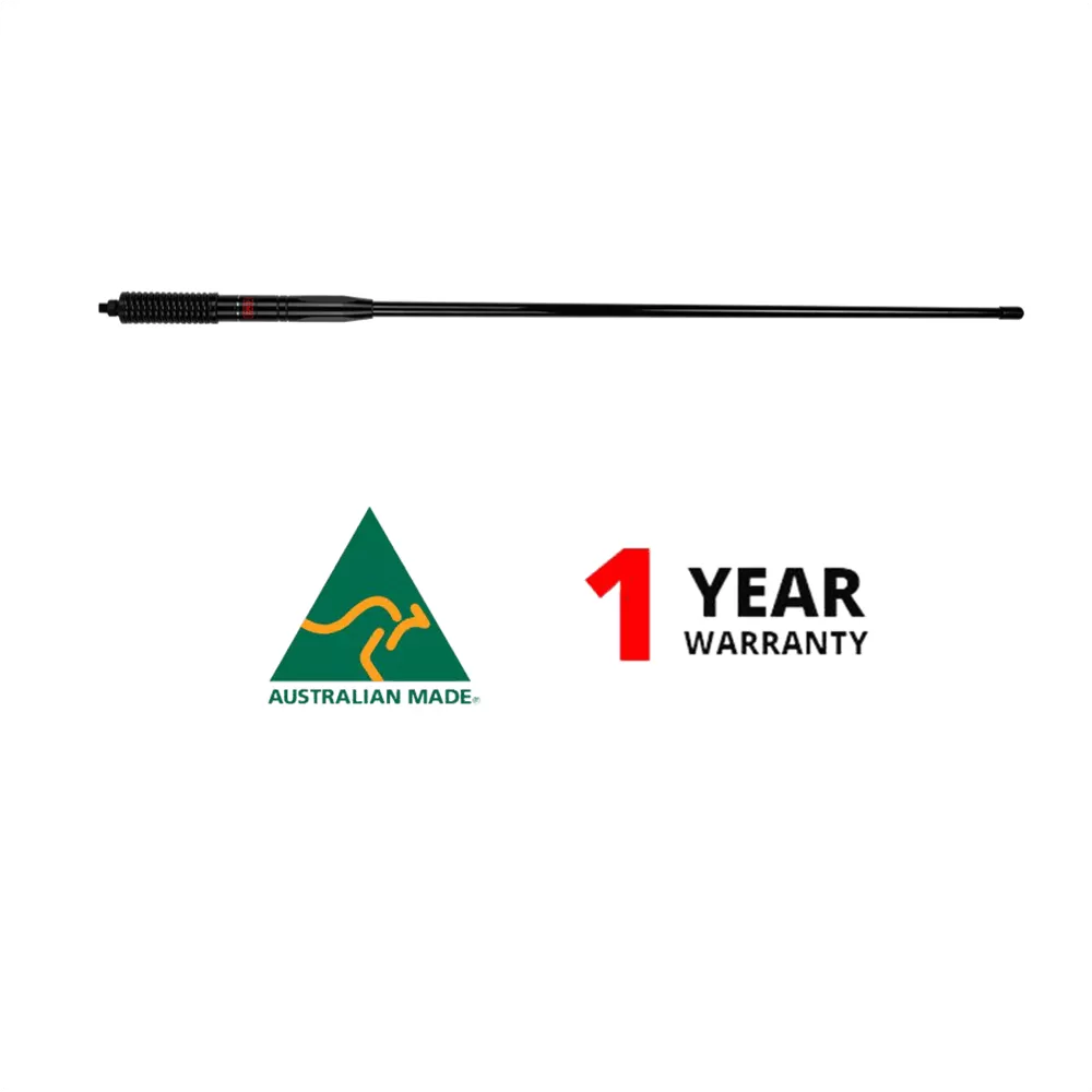 GME - 1100mm Fibreglass Radome Antenna, AS003B Spring (6.6dBi Gain) - Black