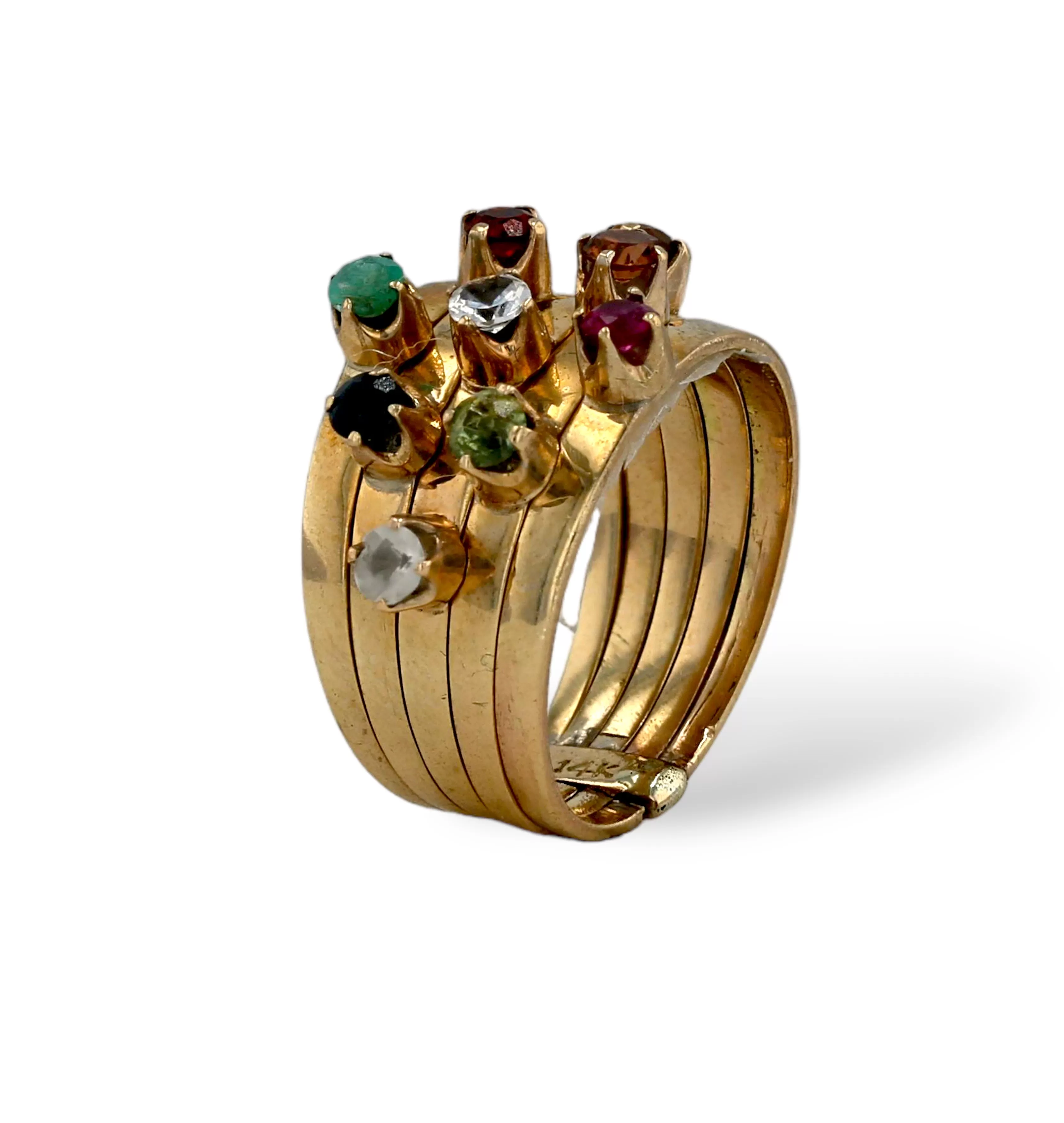 Gold 14k solid semanario ring