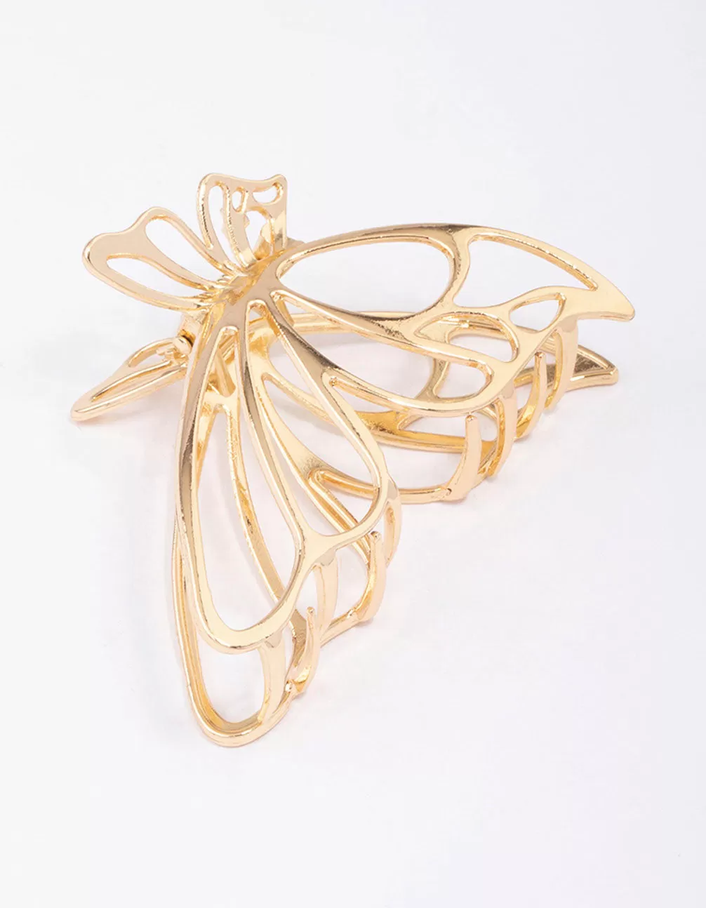 Gold Small Butterfly Hair Claw Clip