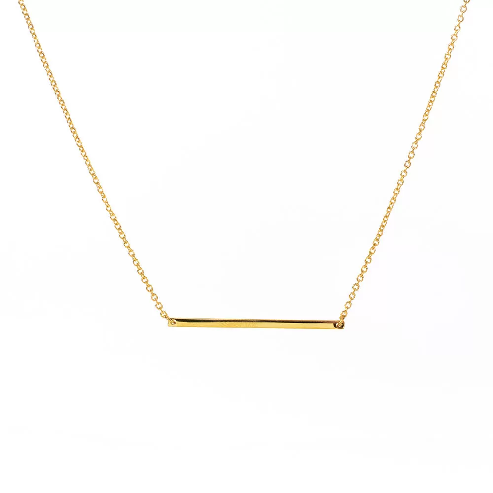 Gold Vermeil Bar Necklace