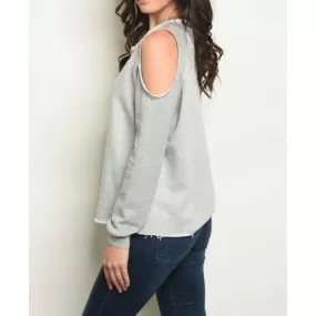 Gray Distressed Sweatshirt