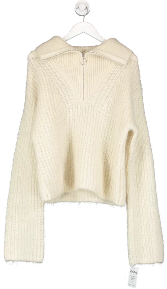 H&M Cream Alpaca Blend Over Size Jumper UK S