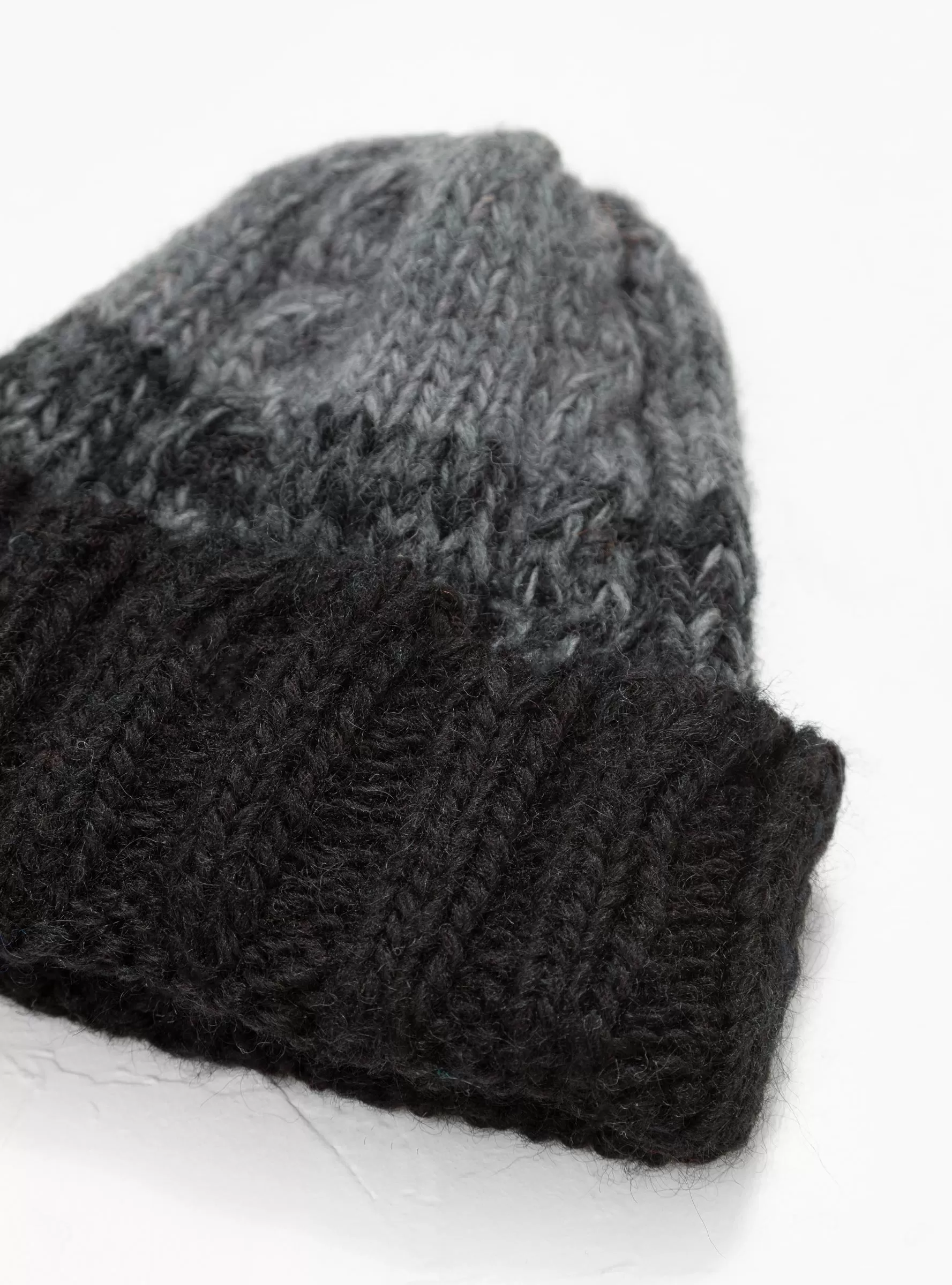 Hand Knit Fisherman Beanie Black