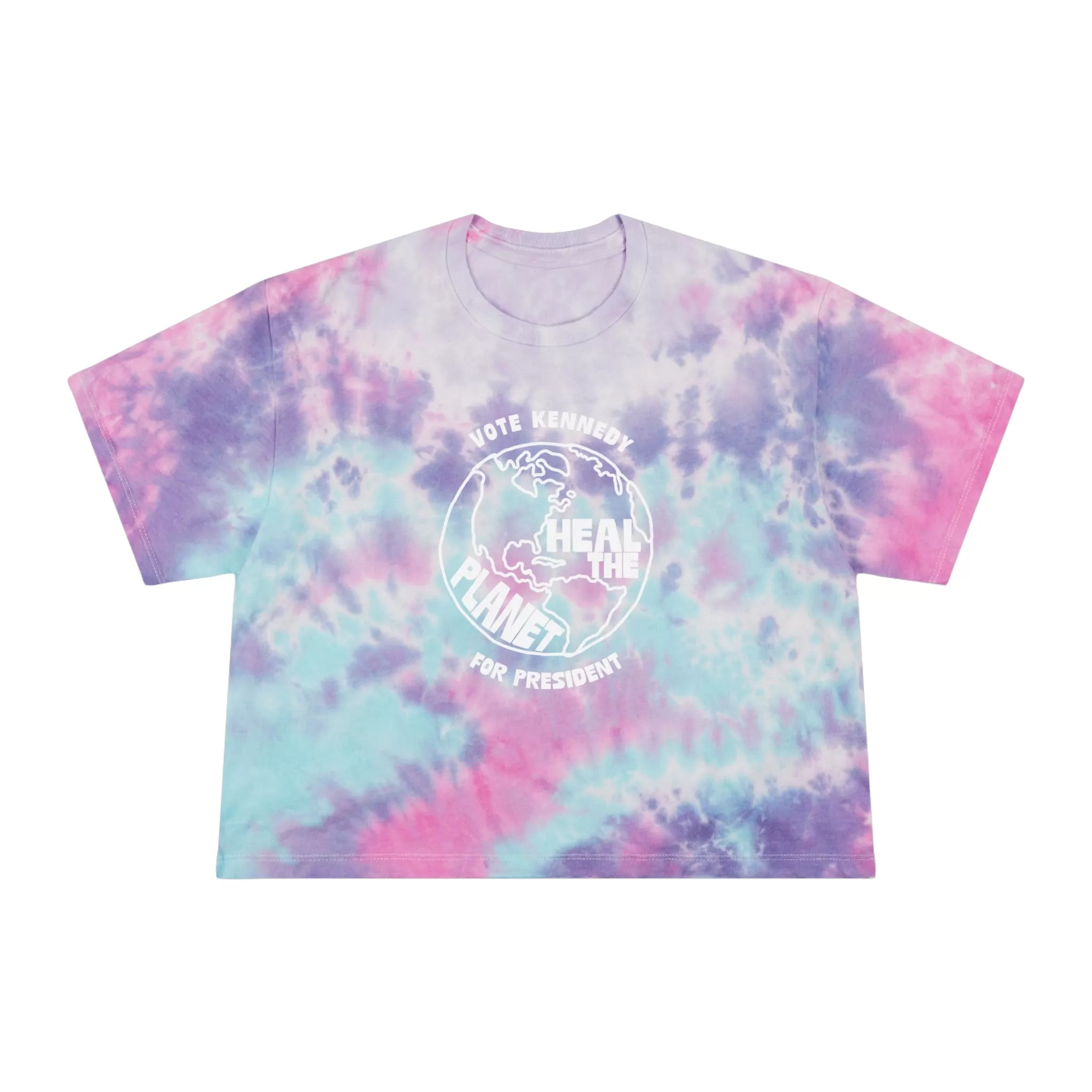 Heal the Planet Tie-Dye Crop Tee