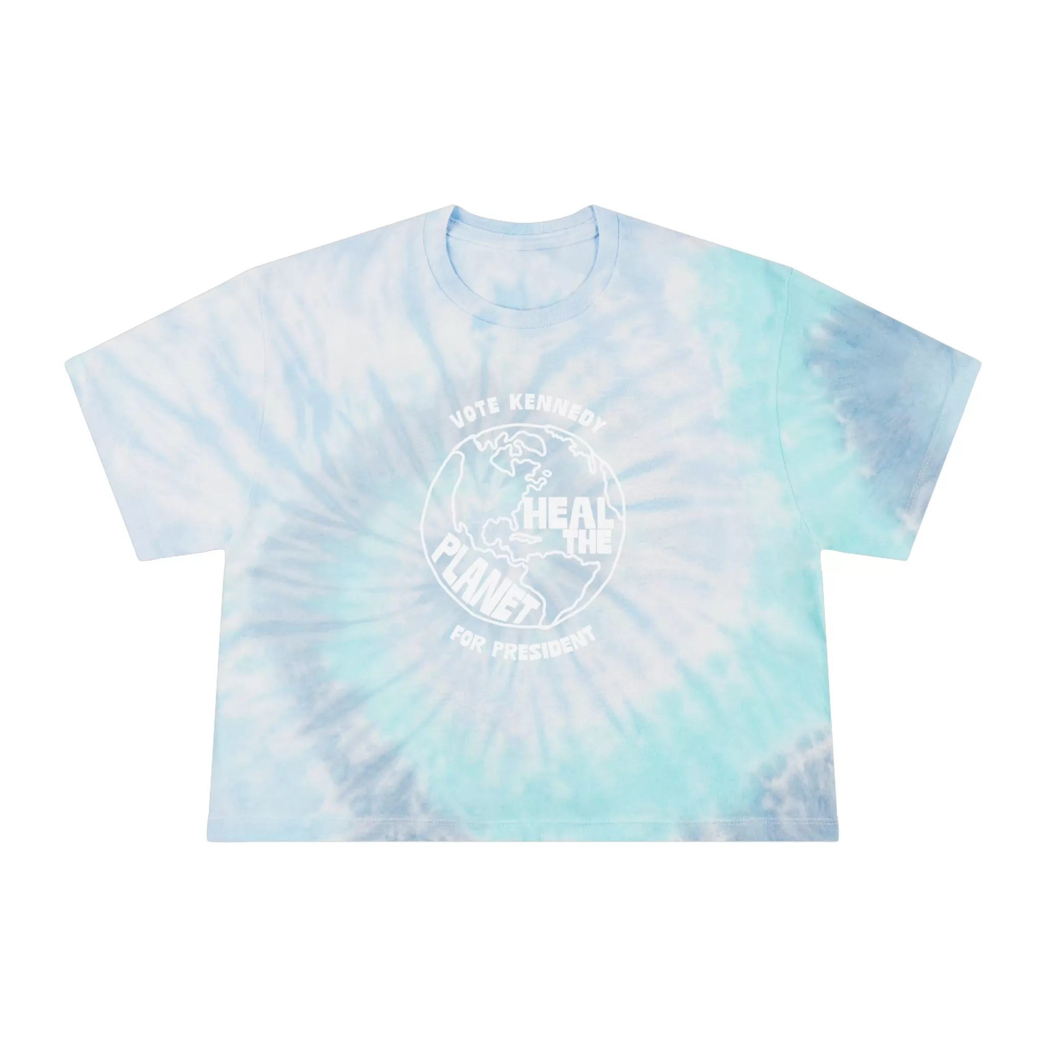 Heal the Planet Tie-Dye Crop Tee