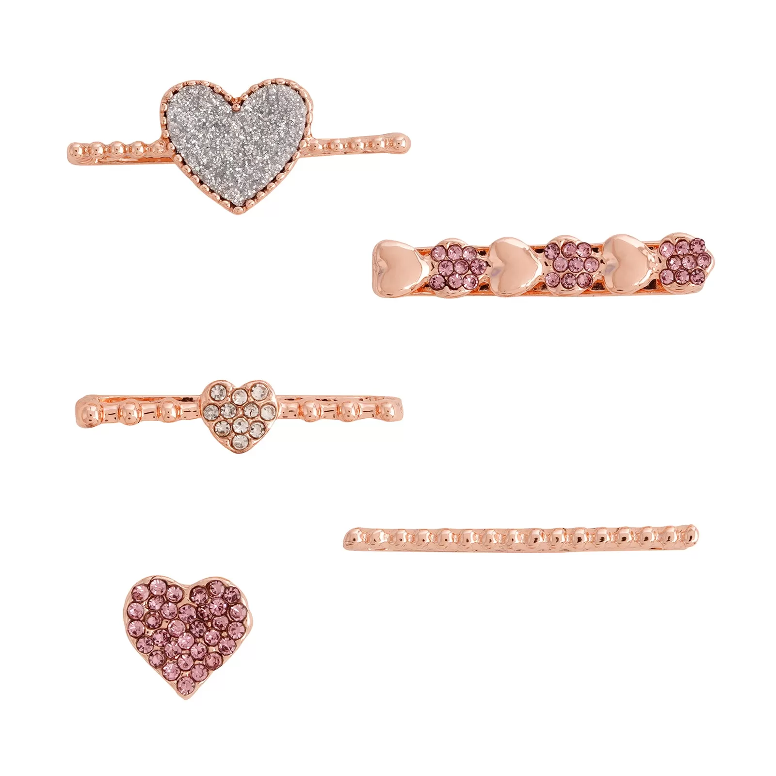 Heart Of Pink And Rose Gold Ring Watch Charm