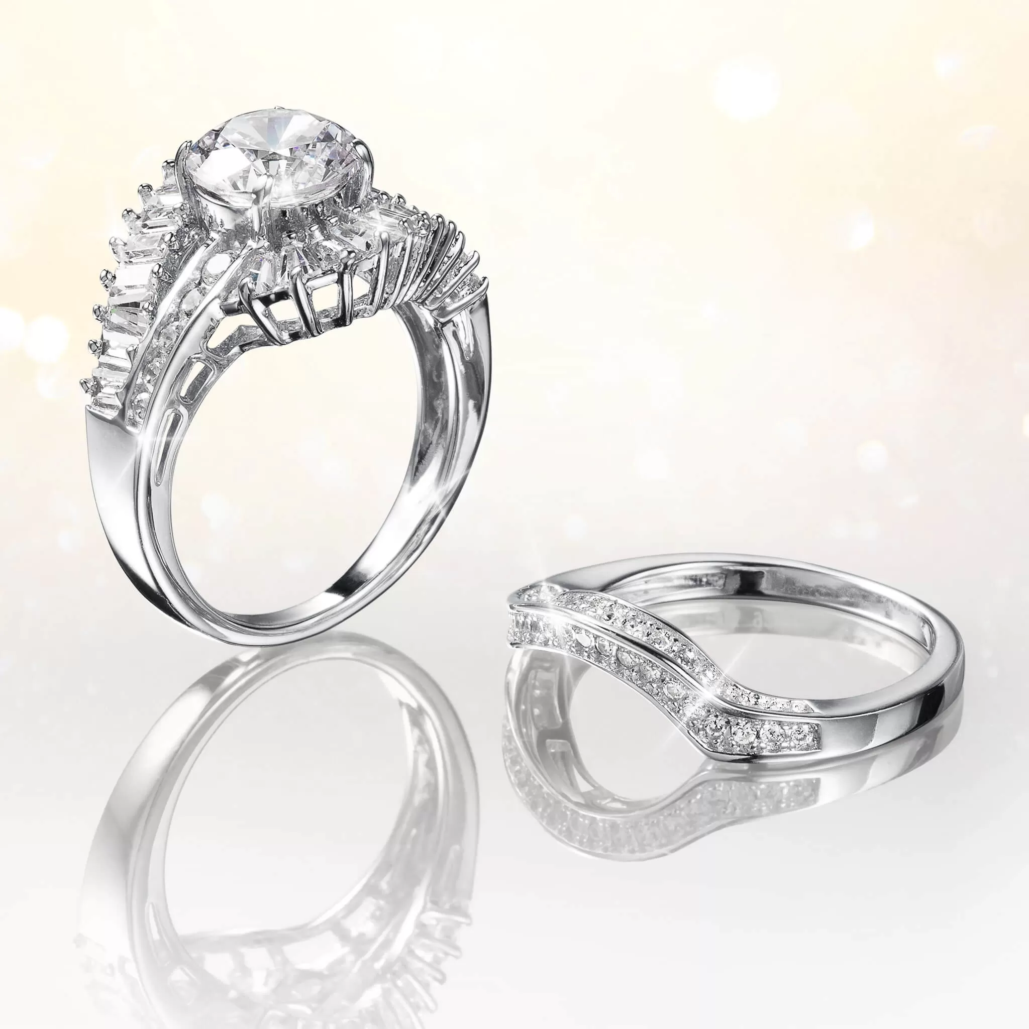 Heavenly Union Bridal Ring Set