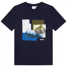 Hugo Boss Boys T-Shirt w/Iceberg_ Navy J25N35-849