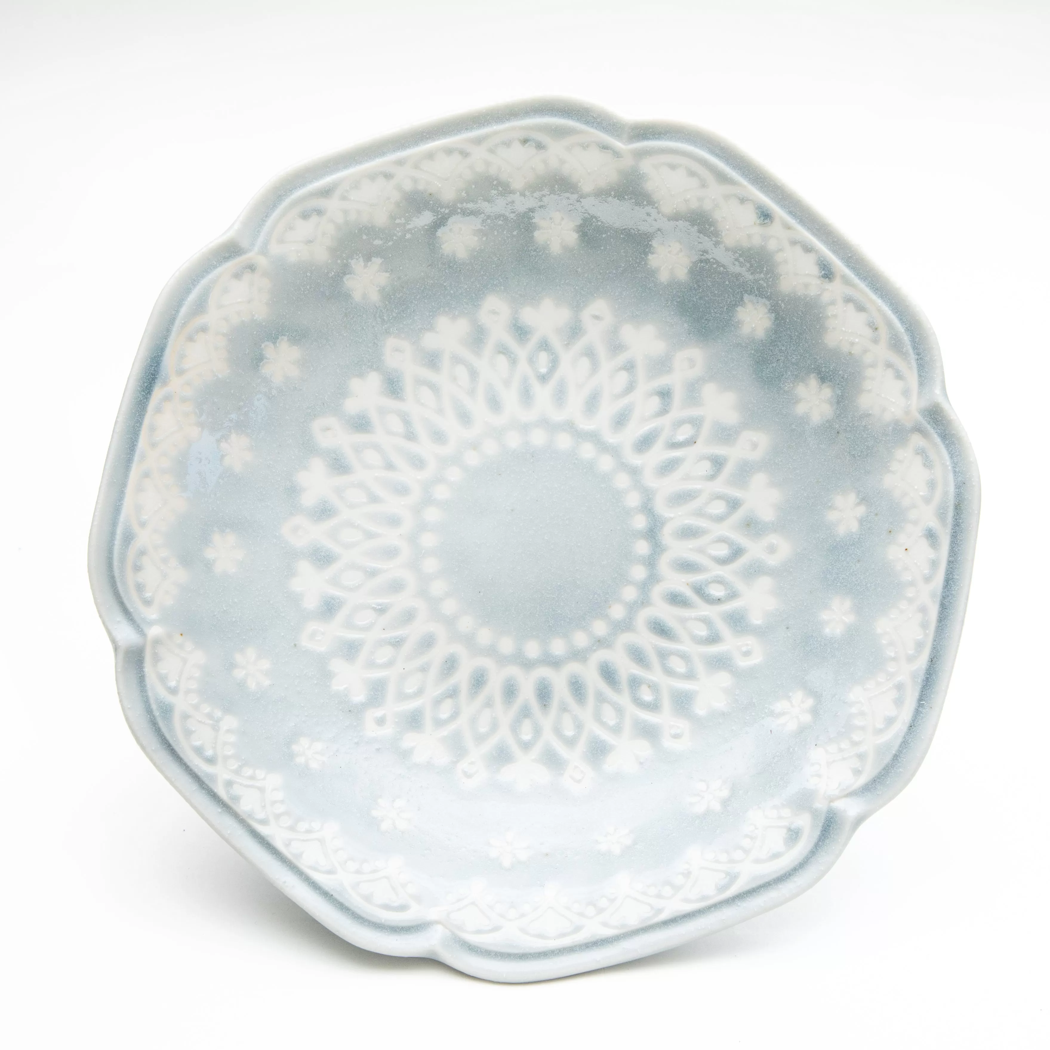 Japanes Lace Scalloped Edge Plate (21.5x21x4cm)