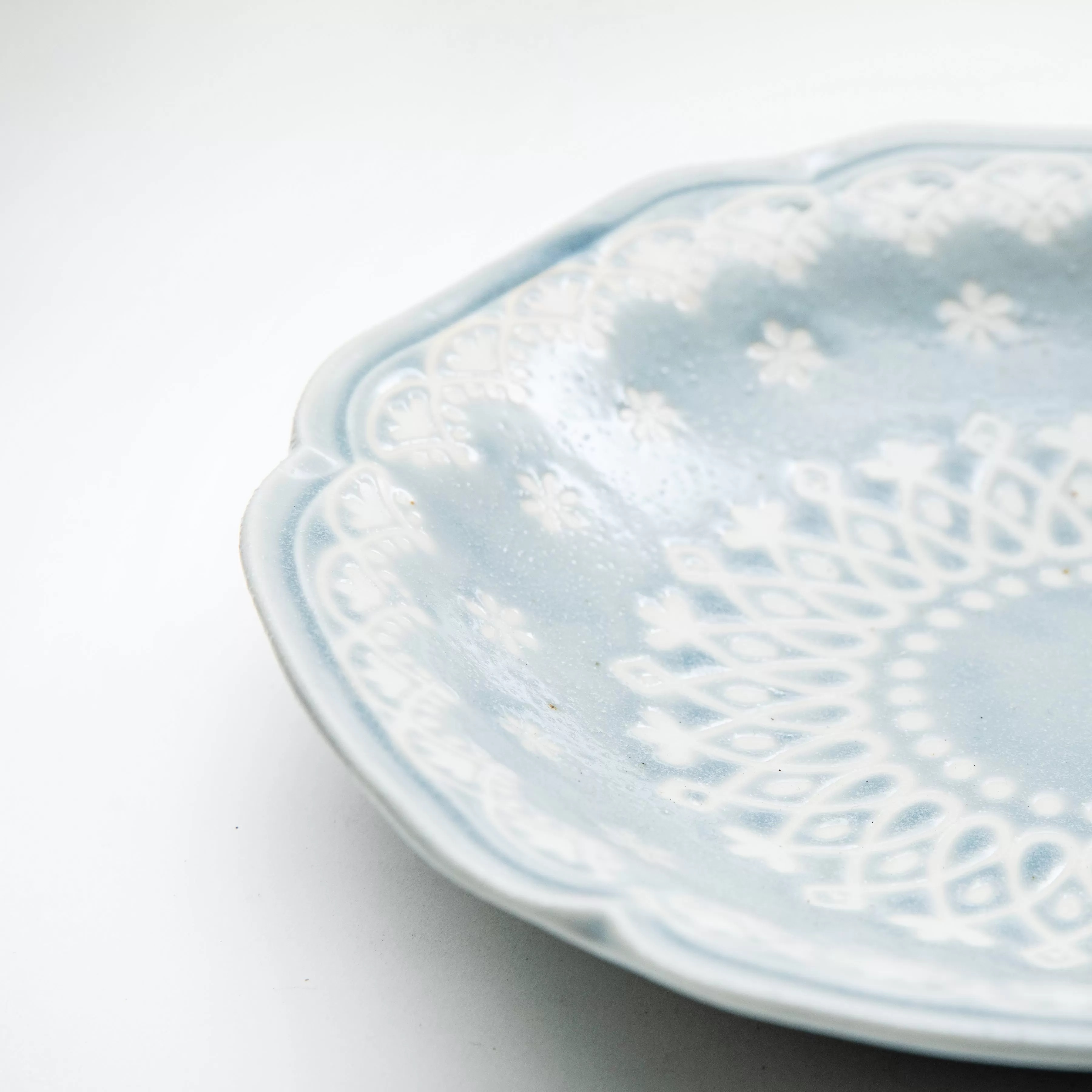 Japanes Lace Scalloped Edge Plate (21.5x21x4cm)