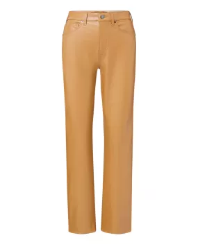 Joey Vegan Leather Straight Leg Pant (Cognac)