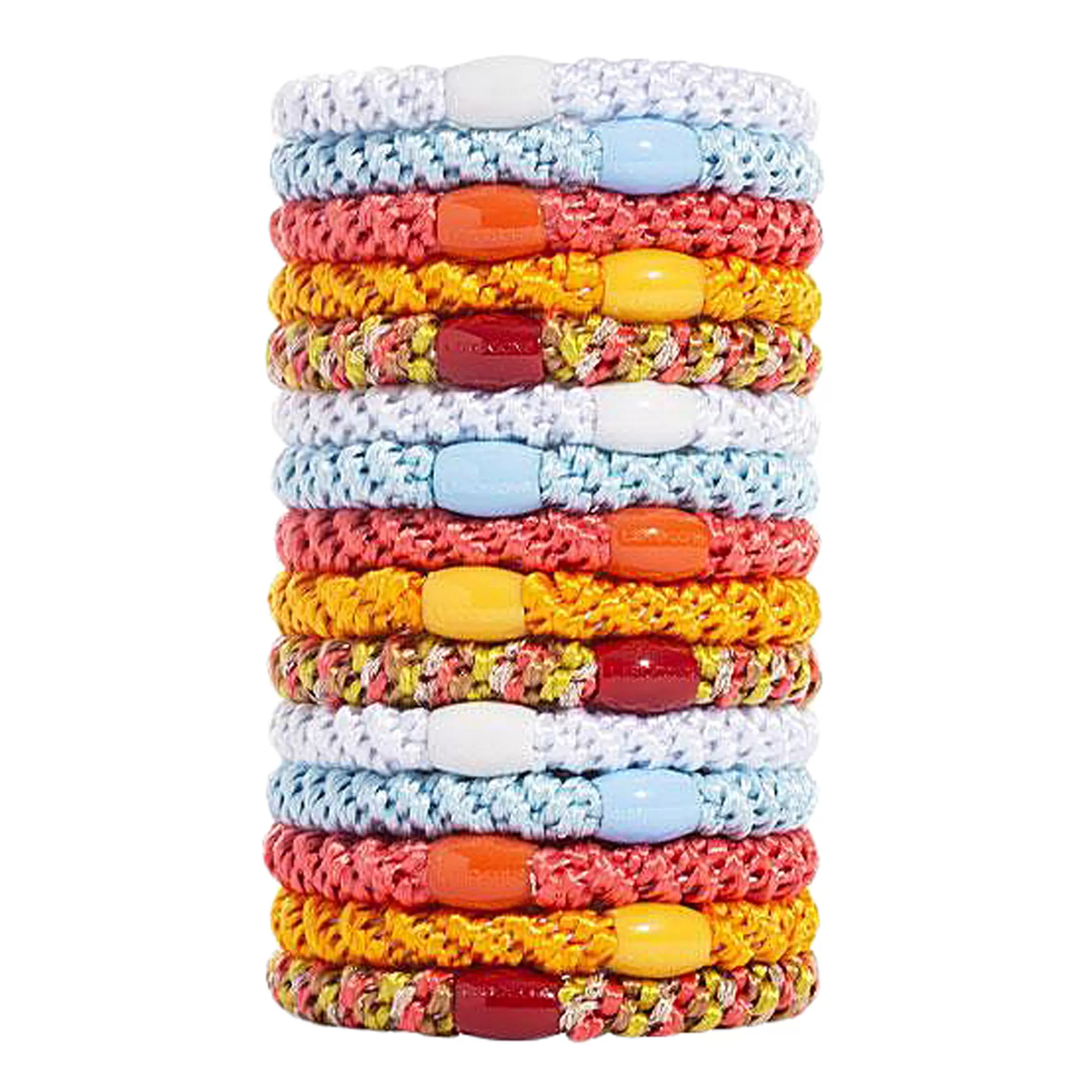 L. Erickson Grab and Go Pony Tube Hair Ties in Creamsicle 15 Pack