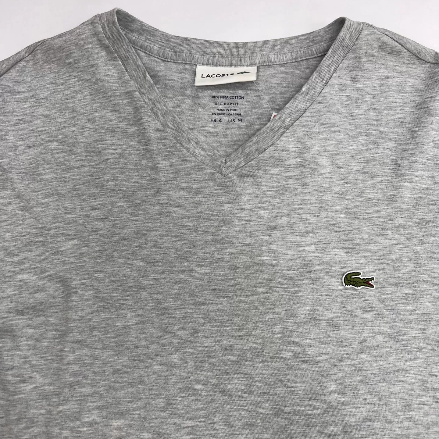 LACOSTE V-Neck Pima Cotton Jersey T-Shirt