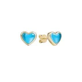 Larimar Aloha Heart Earrings