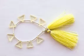 Lemon Quartz Triangle Shape Faceted Beads, 12x12mm, 12 Pieces, Natural Lemon Quartz, Beadsforyourjewellery