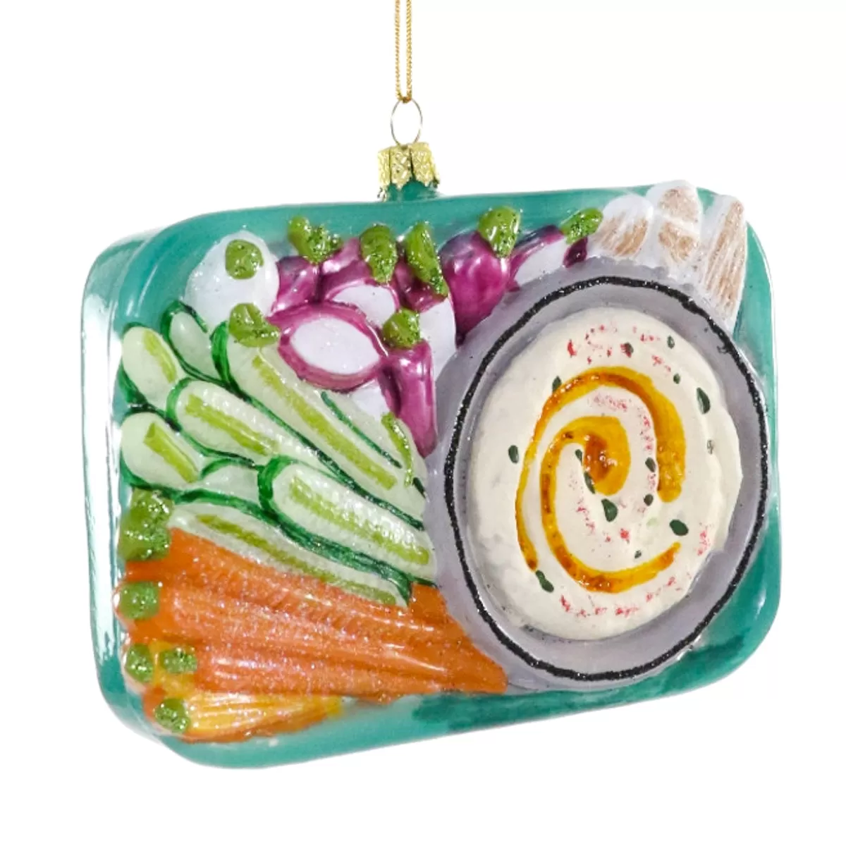 Let Them Eat Crudite Hummus Platter Ornament