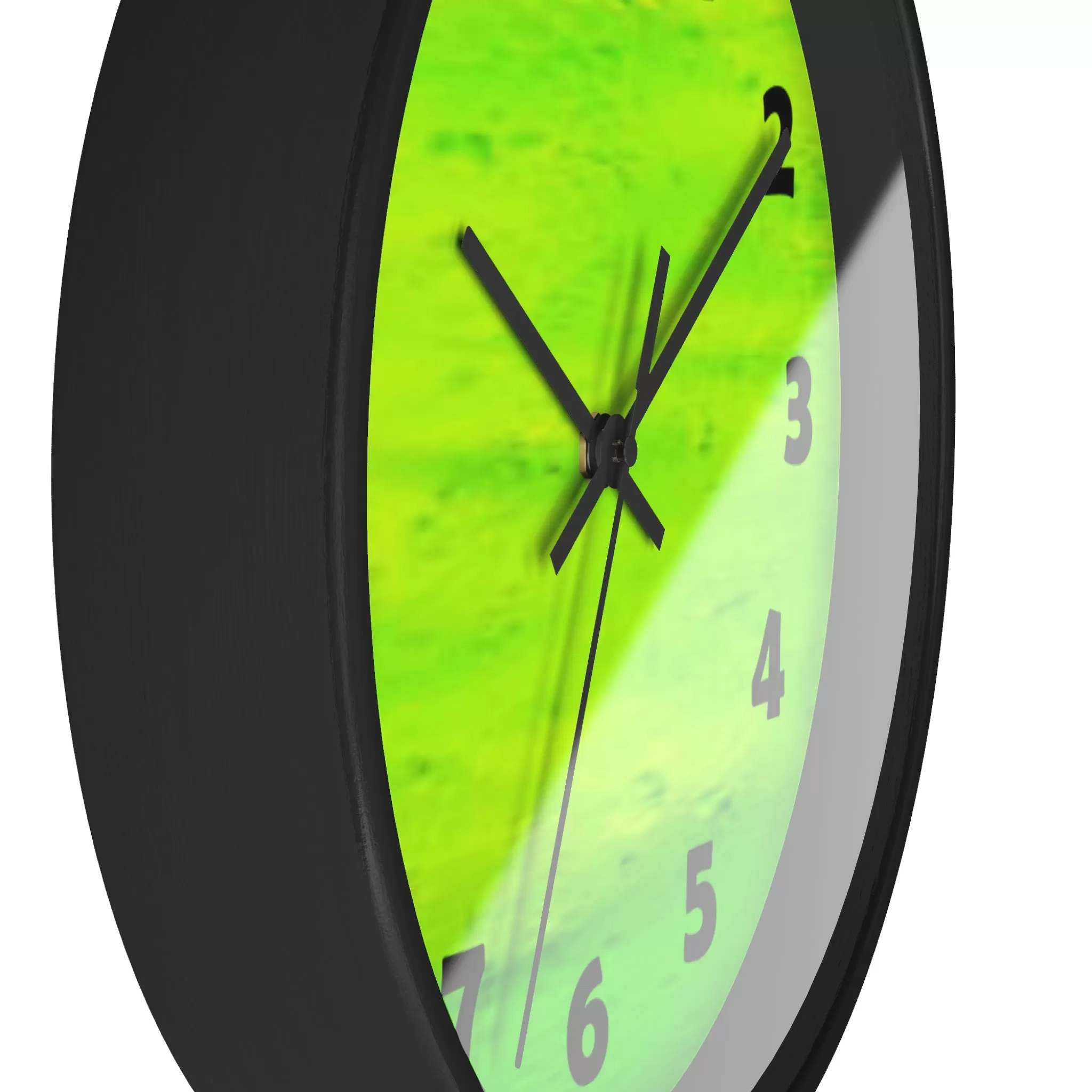 Lime Green Color Wall Clock