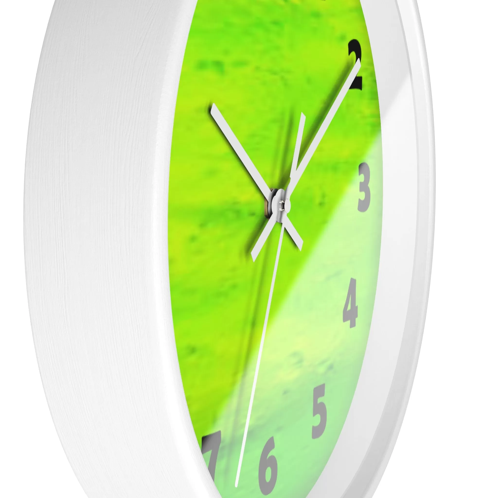 Lime Green Color Wall Clock