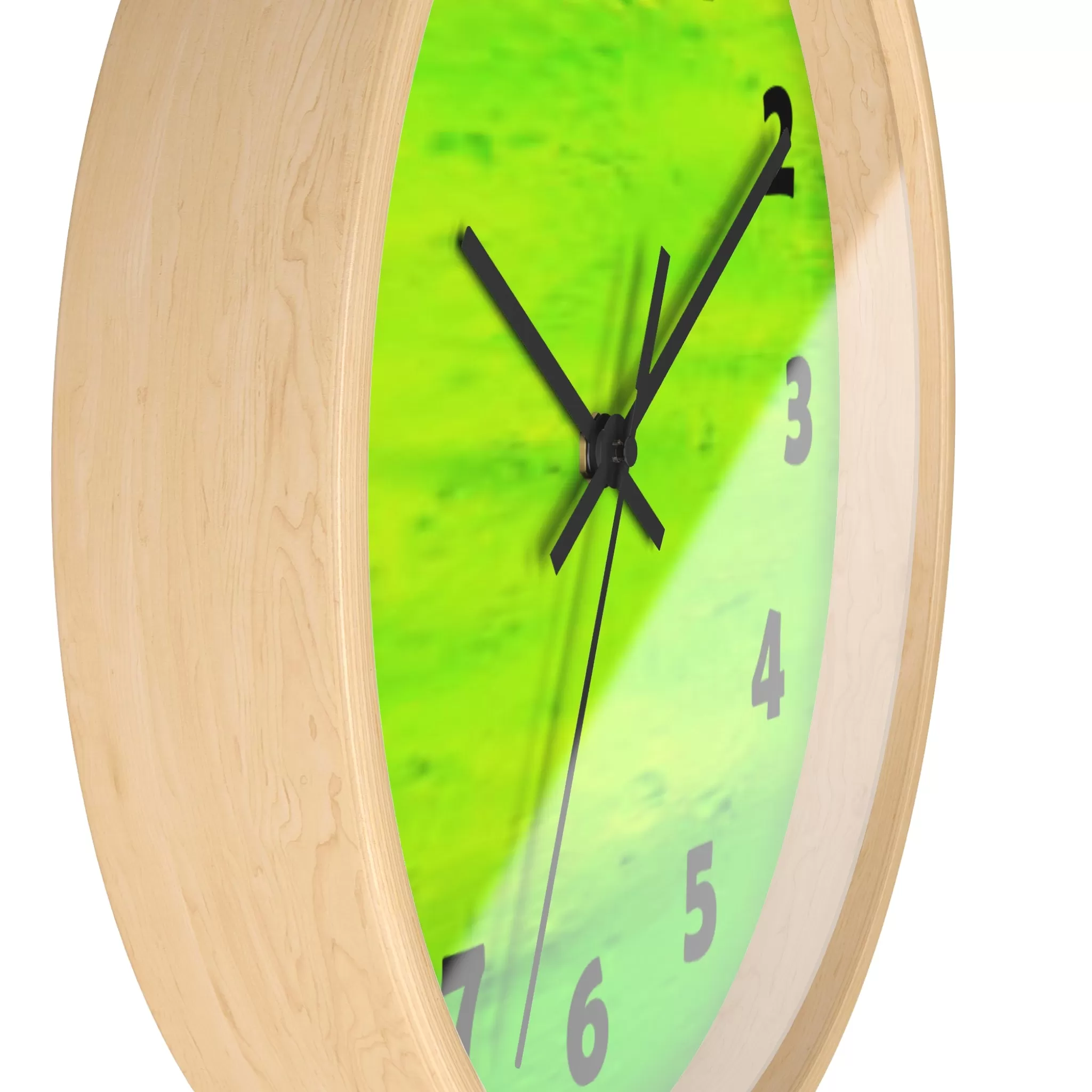 Lime Green Color Wall Clock