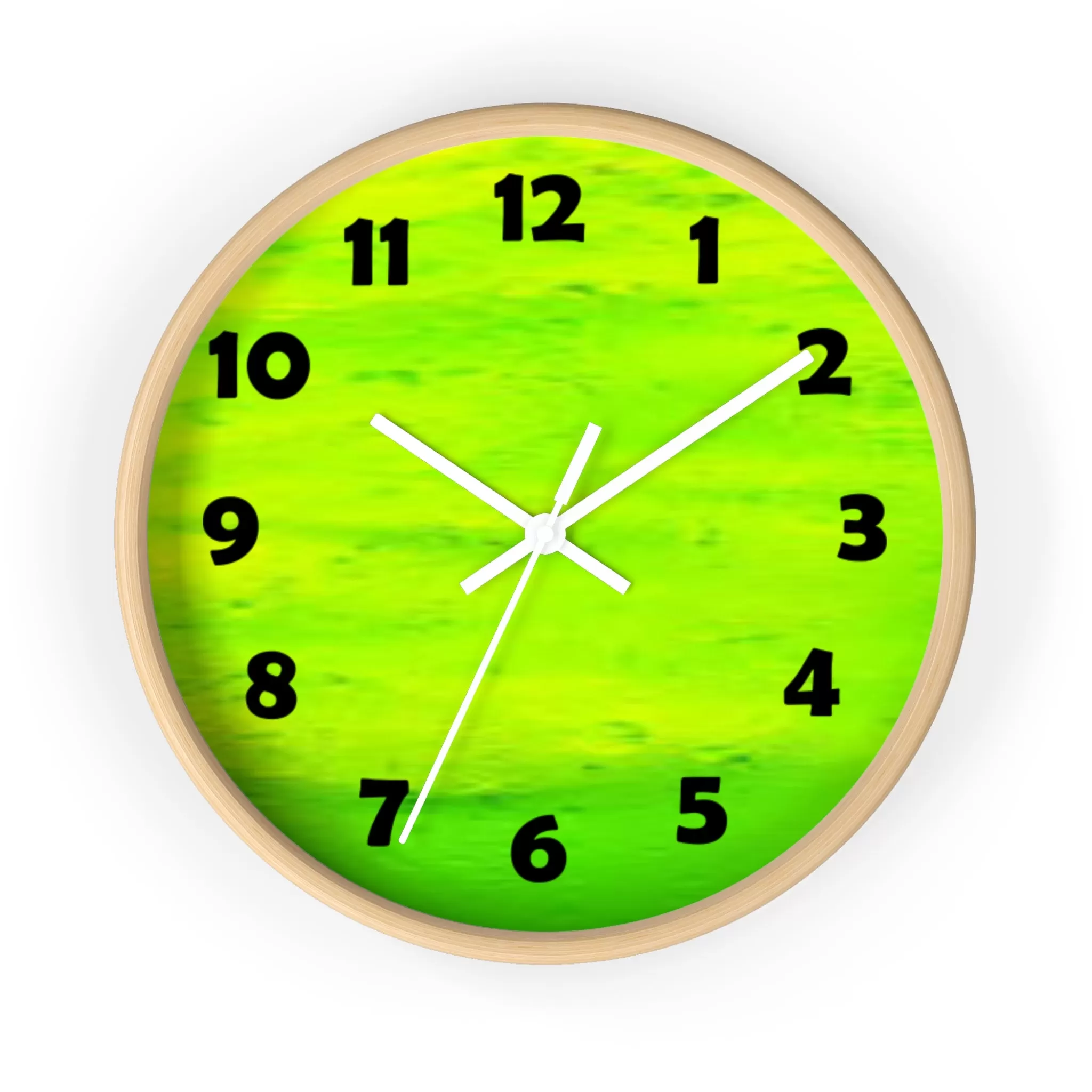 Lime Green Color Wall Clock