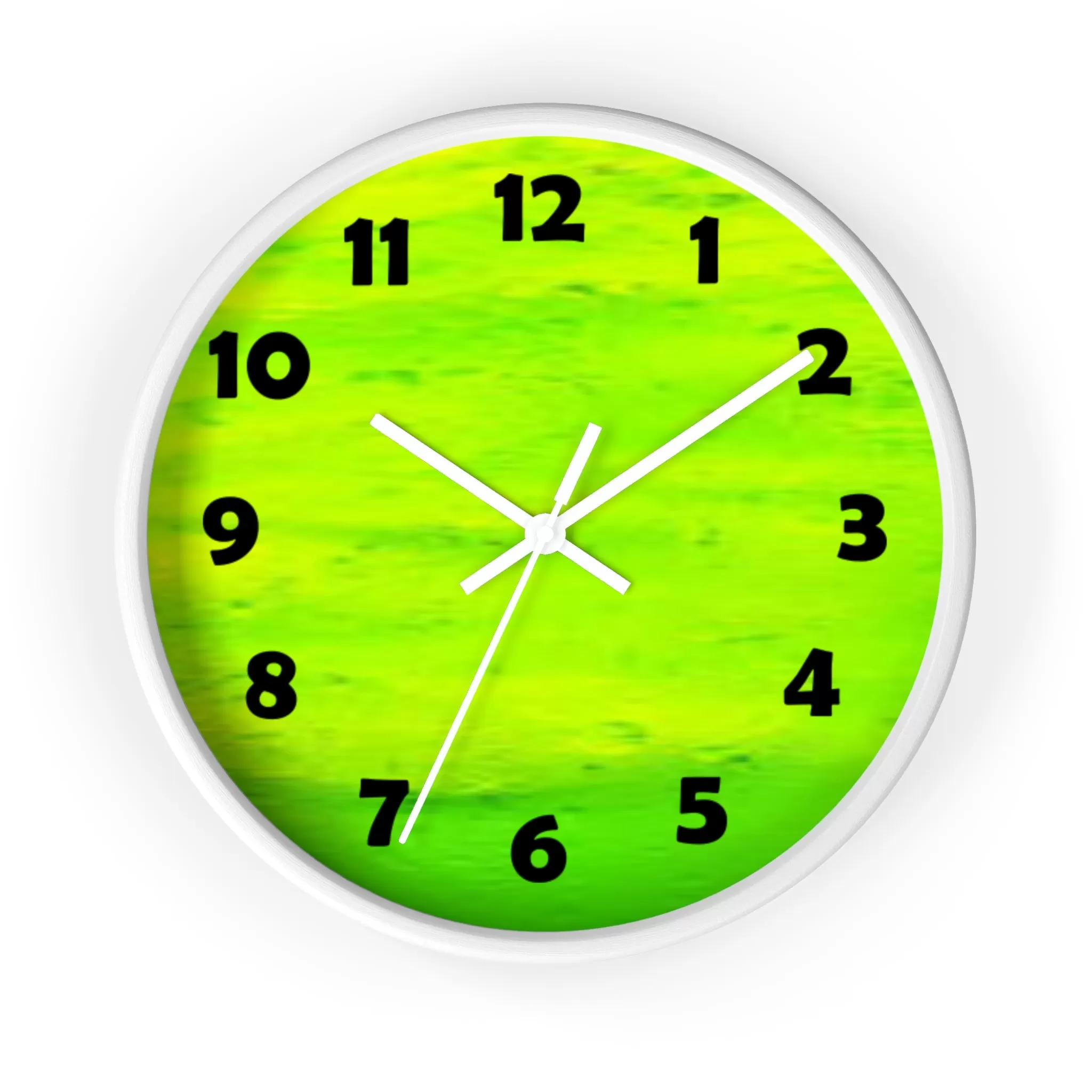 Lime Green Color Wall Clock