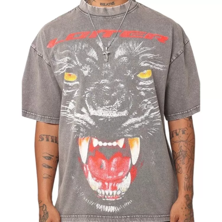 Loiter Urban Beast Vintage Tee (Charcoal)