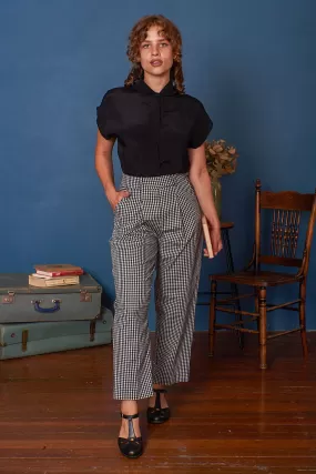 Lyndie Black & White Gingham Pants