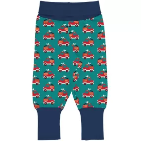 Maxomorra Pick & Mix Fire Truck Cotton Rib Pants