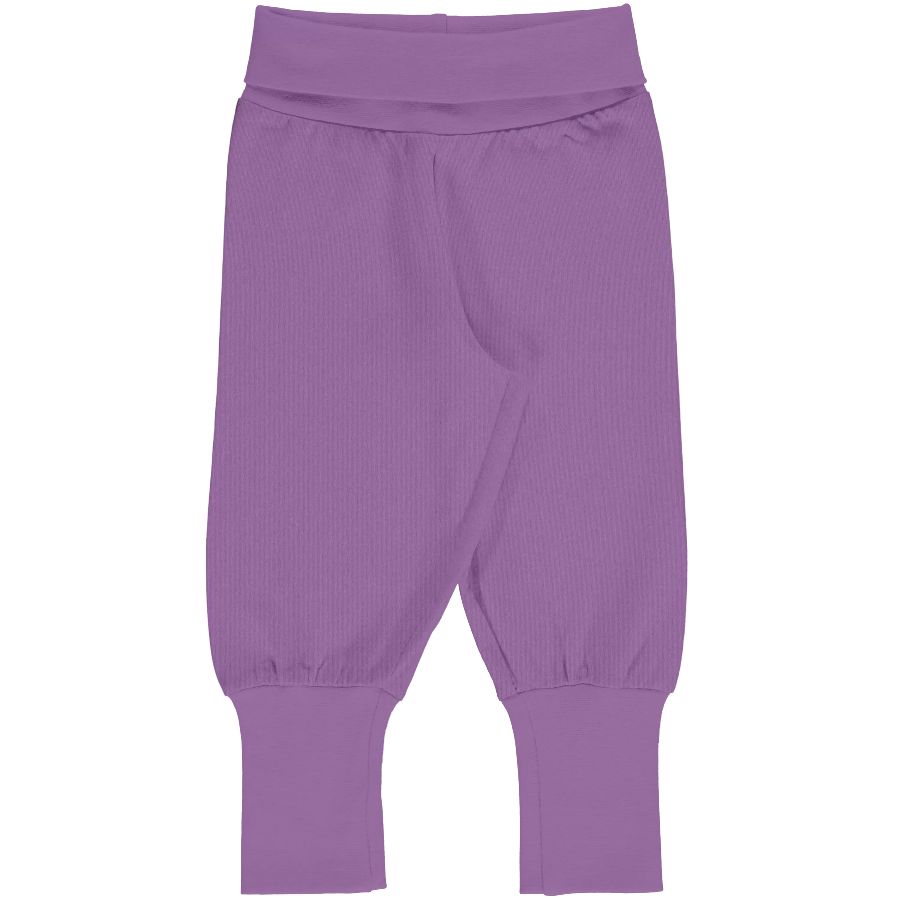 Maxomorra Purple Organic Cotton Rib Pants