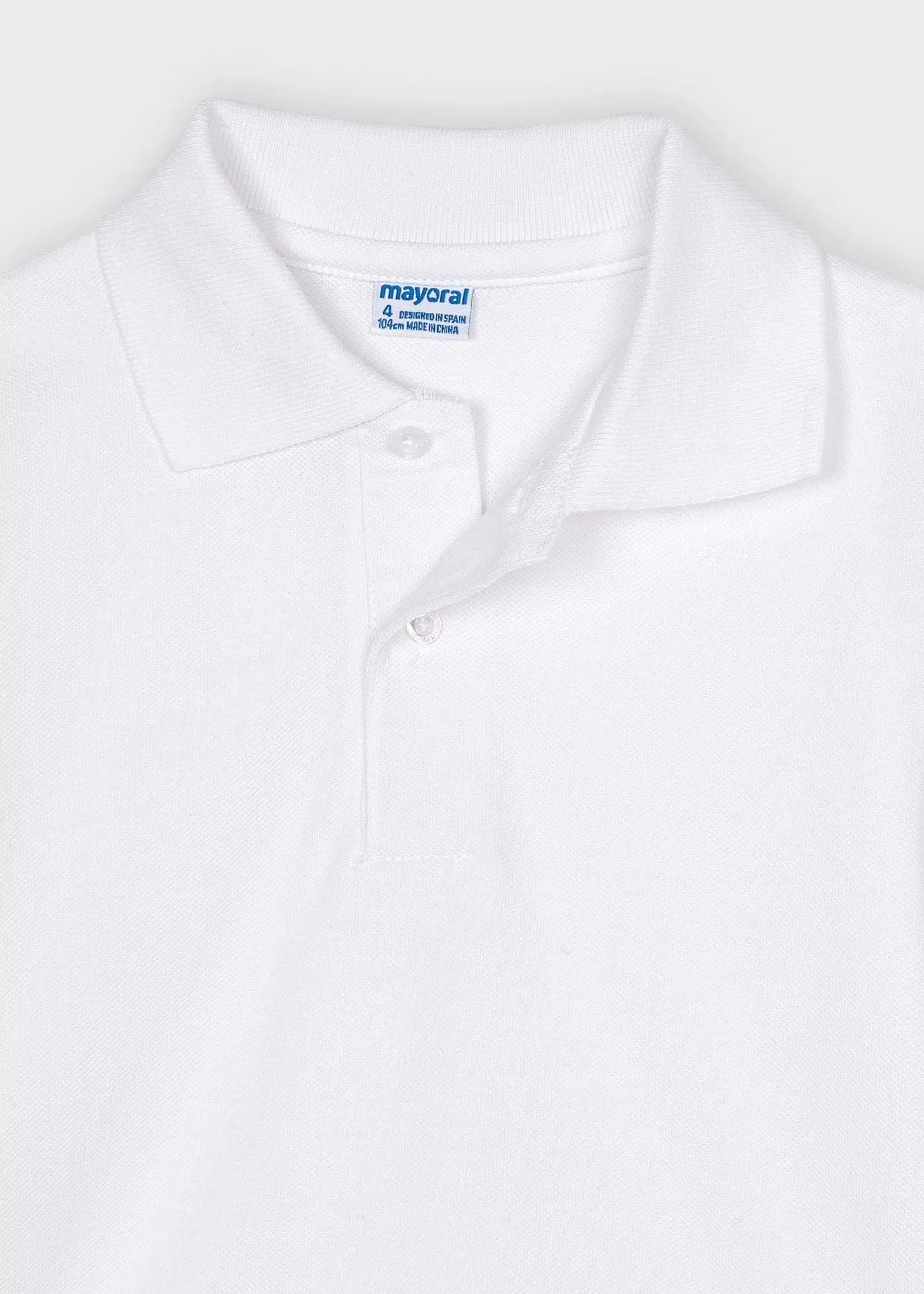 Mayoral Mini Basic L/S Polo_ White 30190-1