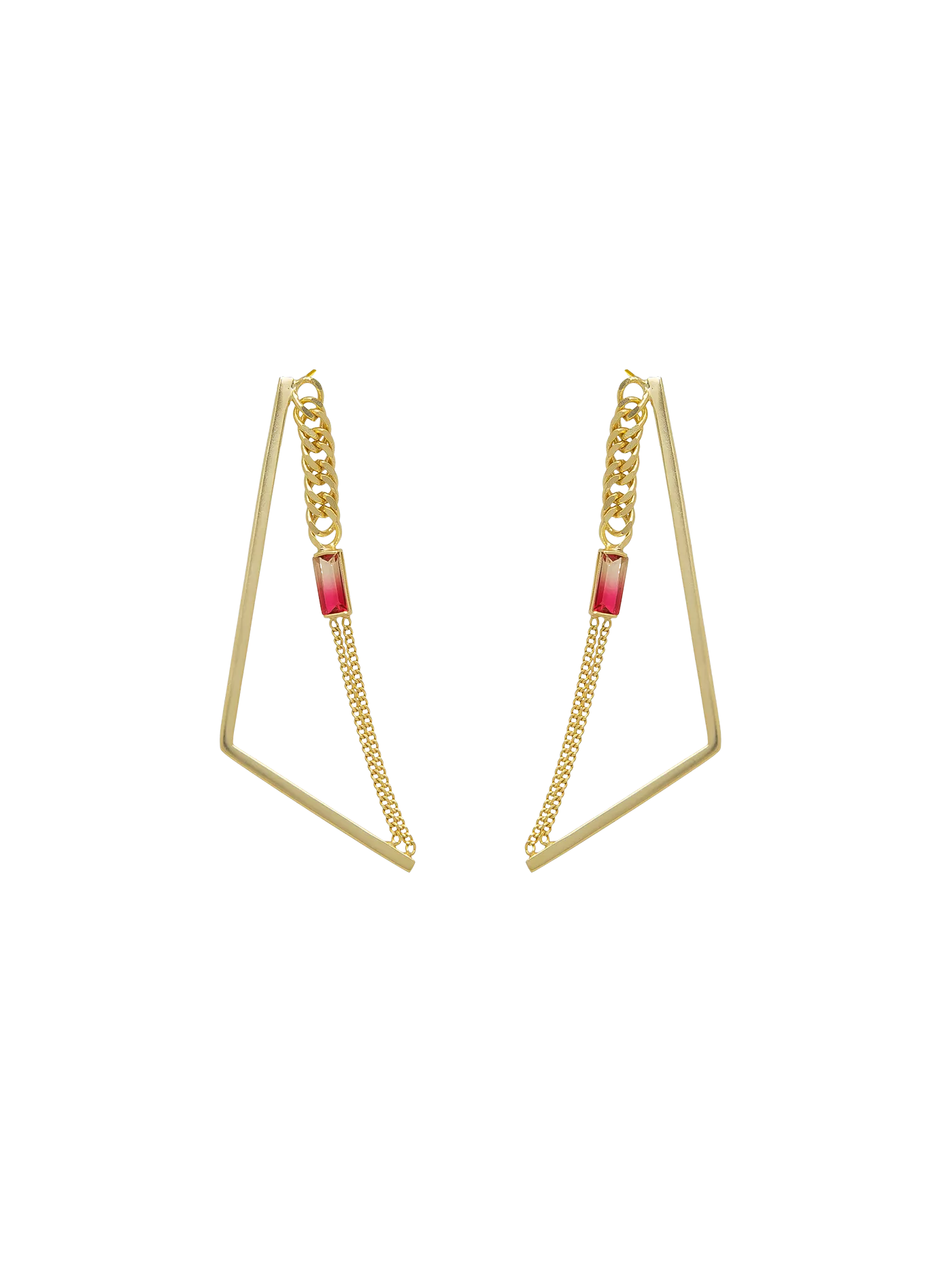 MELON DEW TRIANGLE EARRING