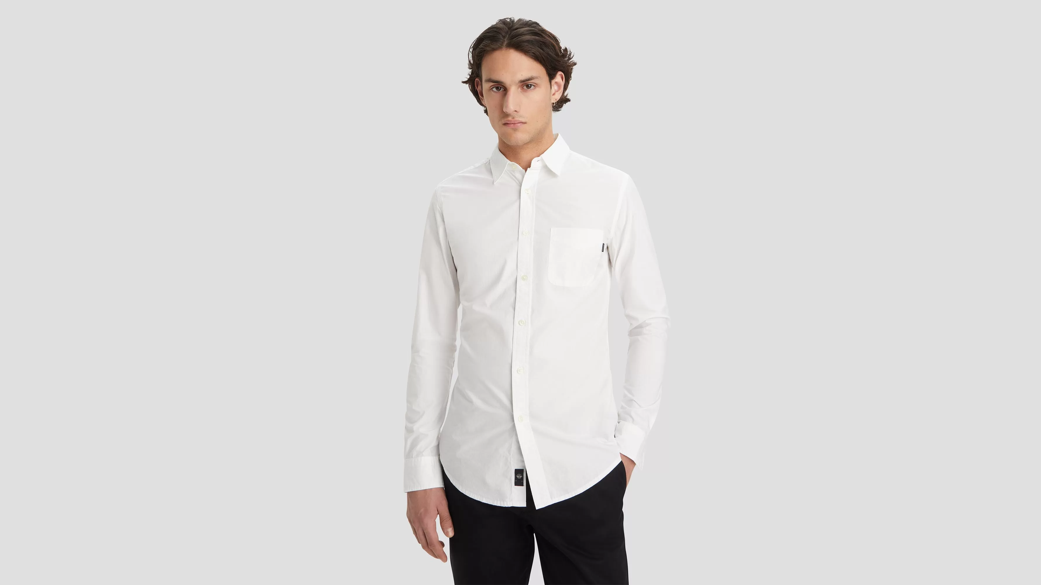 Men's Slim Fit Icon Button Up Shirt