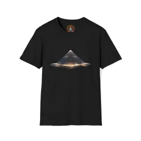 Meta Zen's Journey to the Eclipse at The Egyptian Pyramids - Visionary Psychedelic Ai Art Men's and Women's Unisex Soft Style T-Shirt for Festival and Street Wear