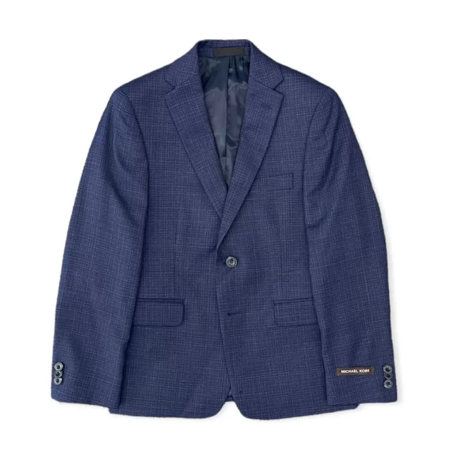 Michael Kors Boys Blue Neat Wool Sports Jacket PV0421