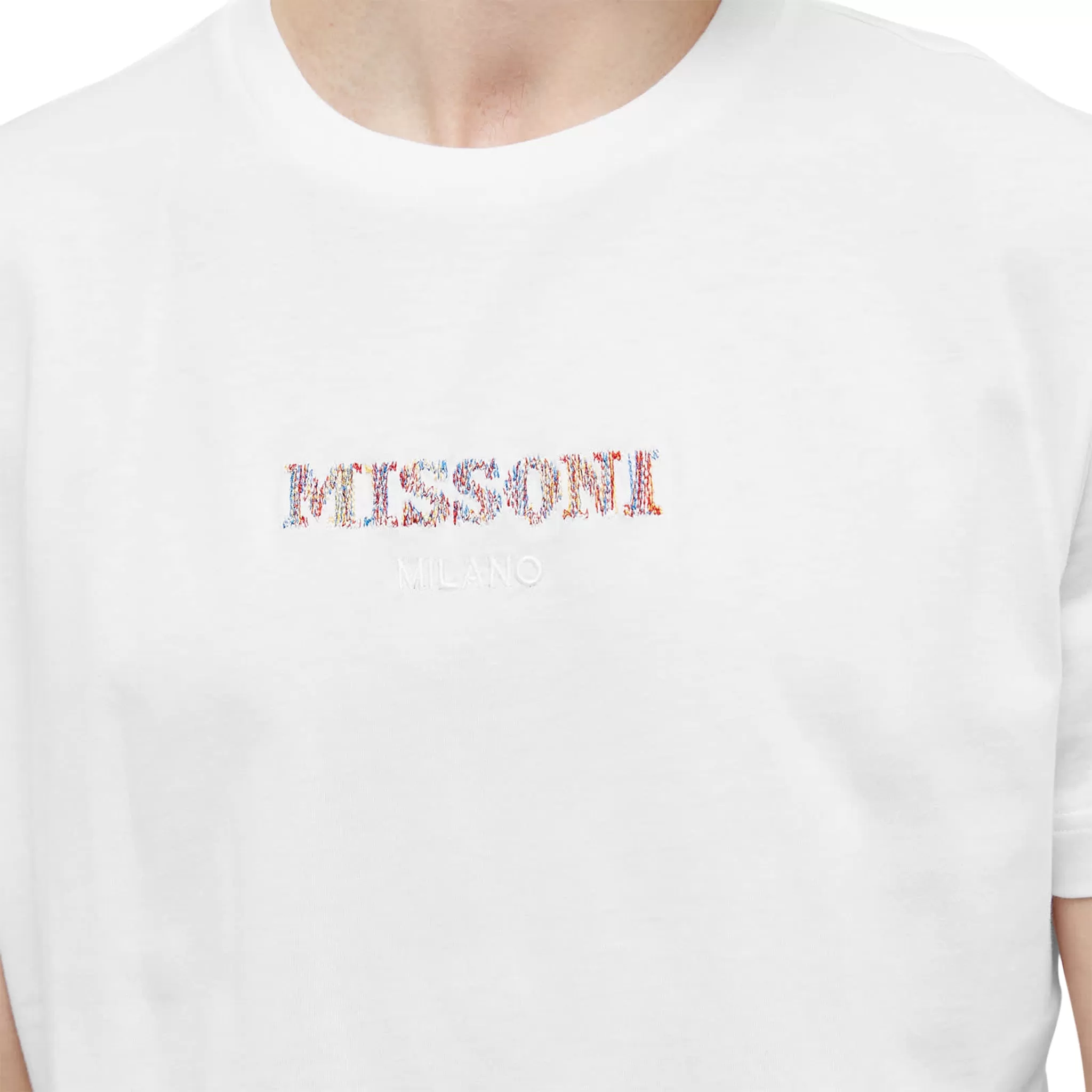 Missoni Embroidered Logo Optic White T Shirt